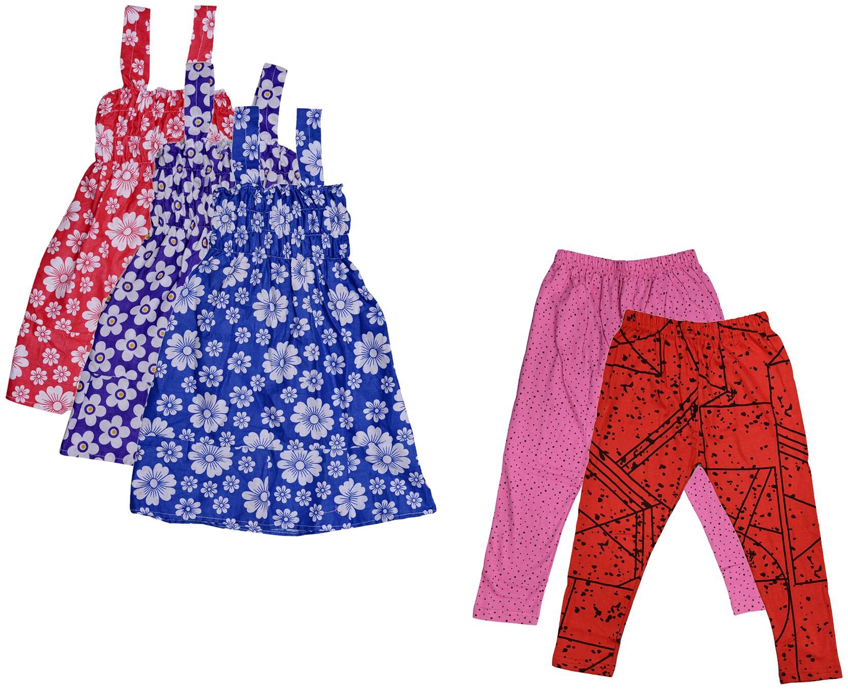 

Kavya Girl Cotton Top Bottom Set - Multi
