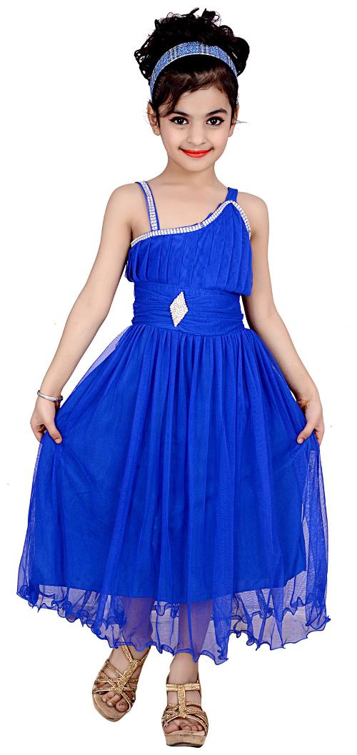 

KBKIDSWEAR Girl s Solid Design Fashion Neck Dress (3 - 4 Years)