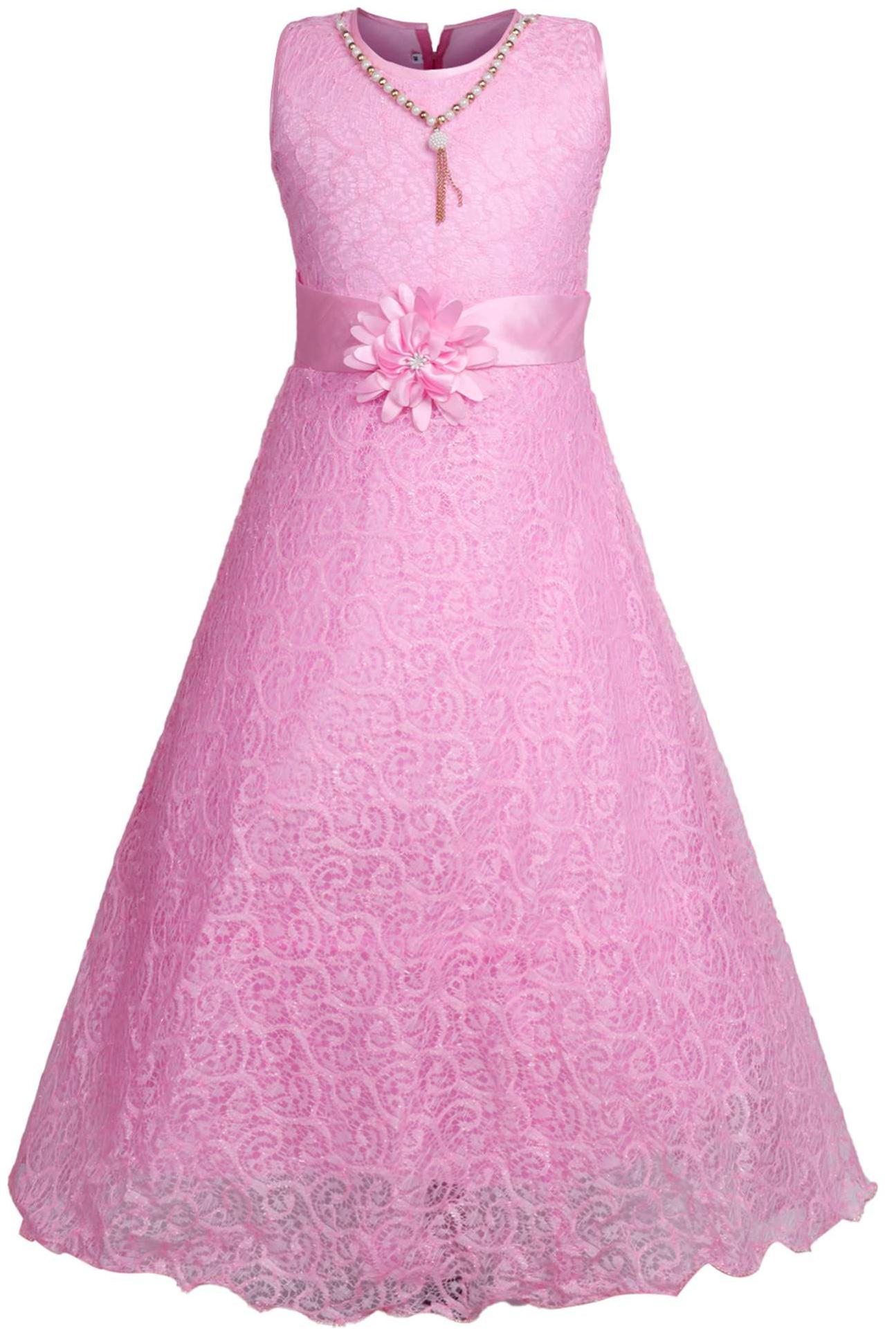 

KBKIDSWEAR Pink Net Sleeveless Above Knee Off Shoulder Frock ( Pack of 1 )