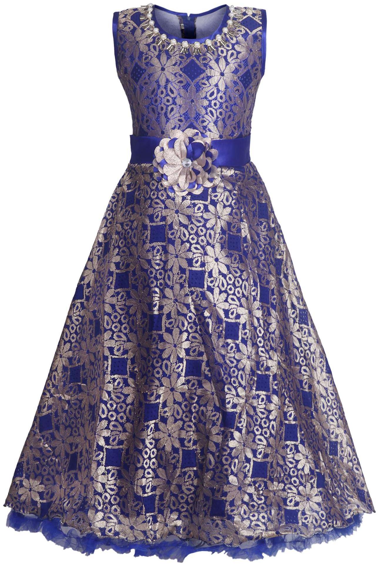 

KBKIDSWEAR Girl s Round Neck Party Wear Soft Net Ball Gown