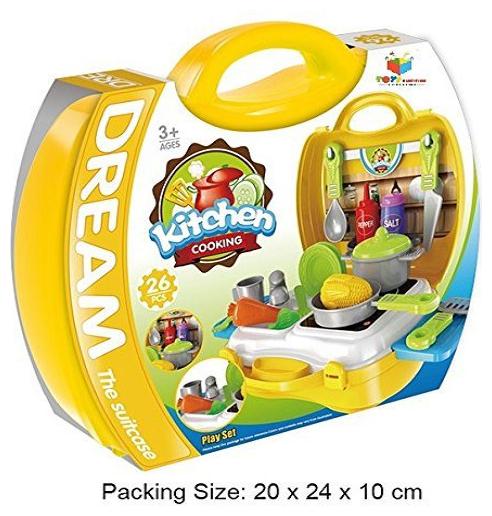 

Kid Chef Bring Along Kitchen Cooking Suitcase Set (26 pcs)