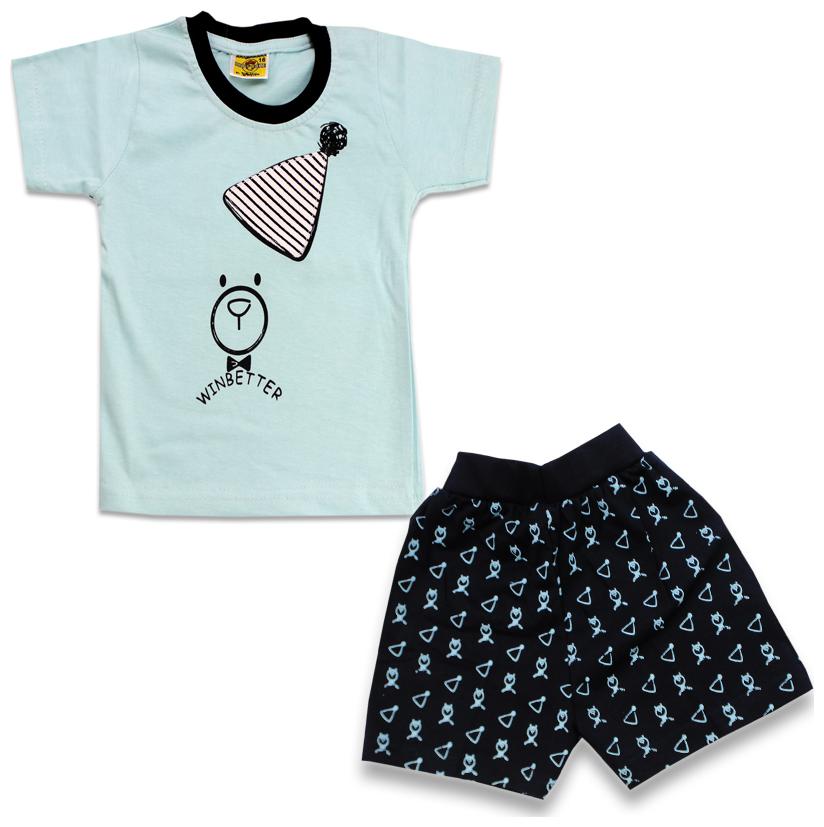 

KID S CARE Baby boy Top bottom set - Blue Black