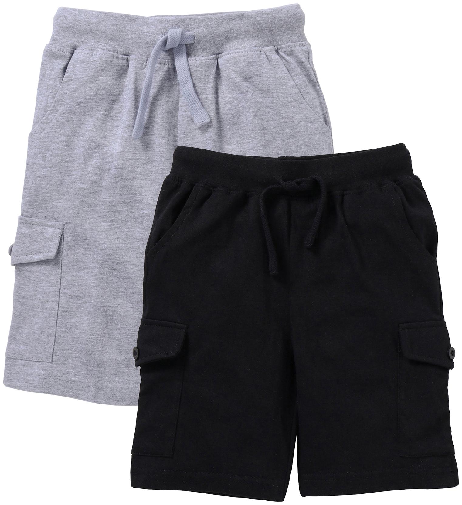 

KiddoPanti Boy Solid Shorts 3 4ths - Grey Black