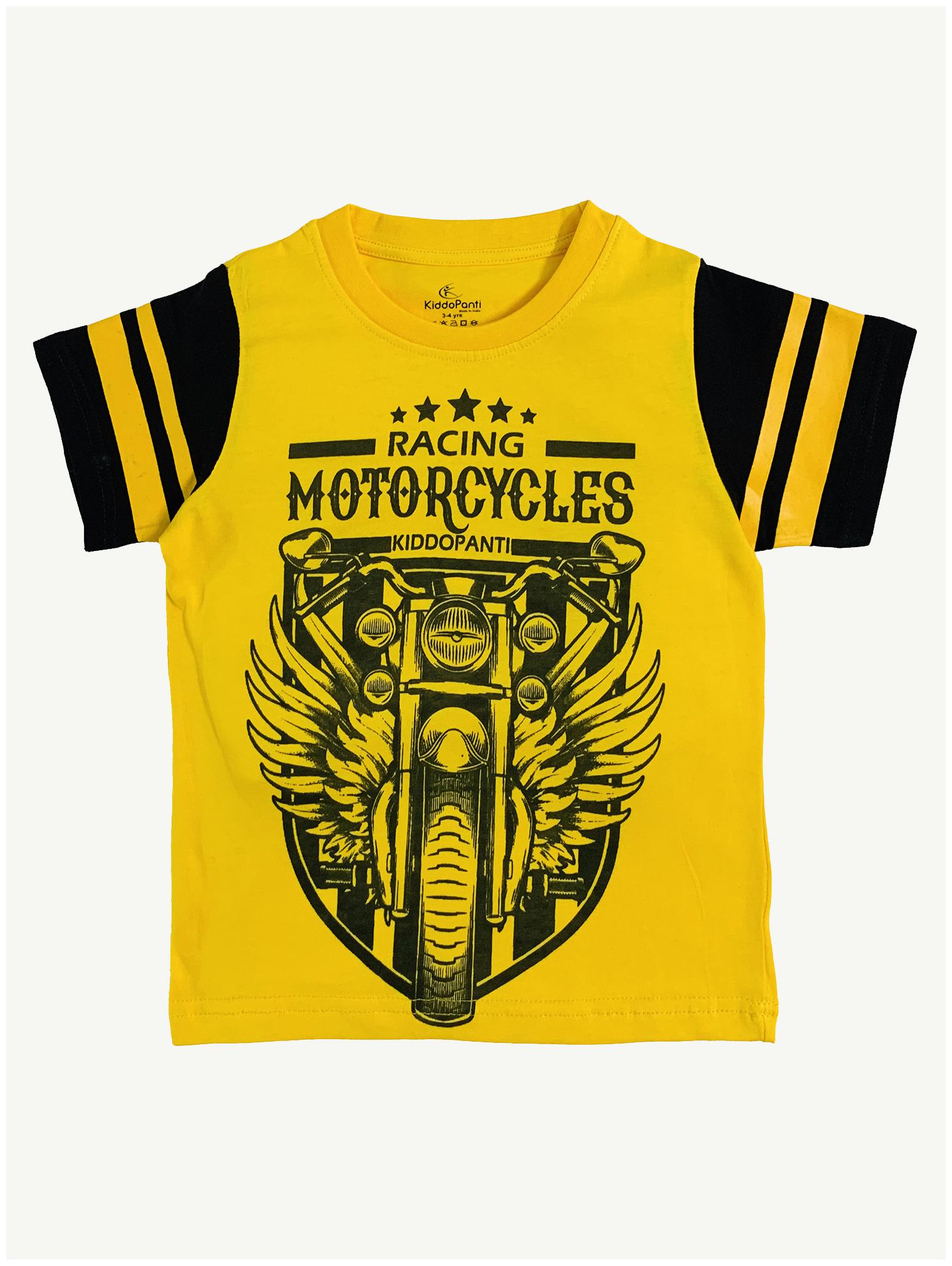 

KiddoPanti Boy Cotton Printed T-shirt - Yellow