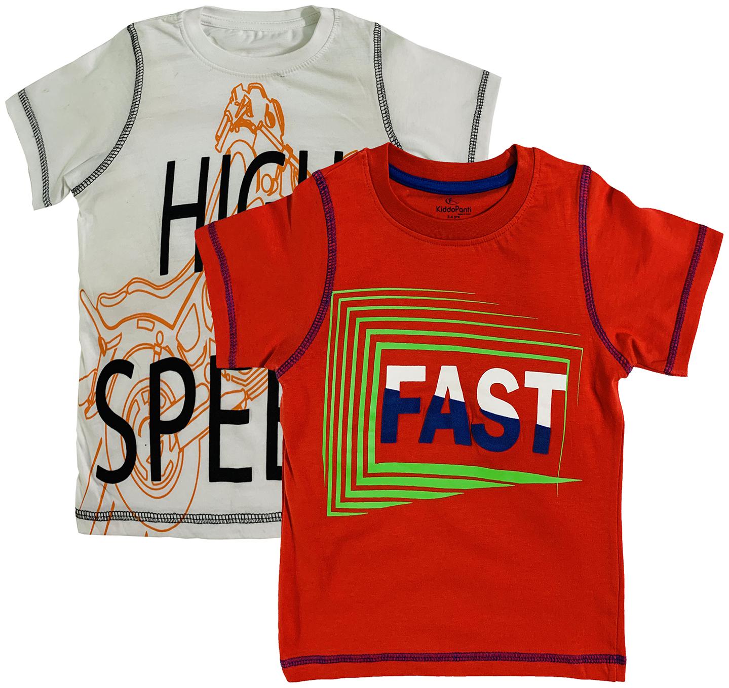 

KiddoPanti Boy Cotton Printed T-shirt - Multi