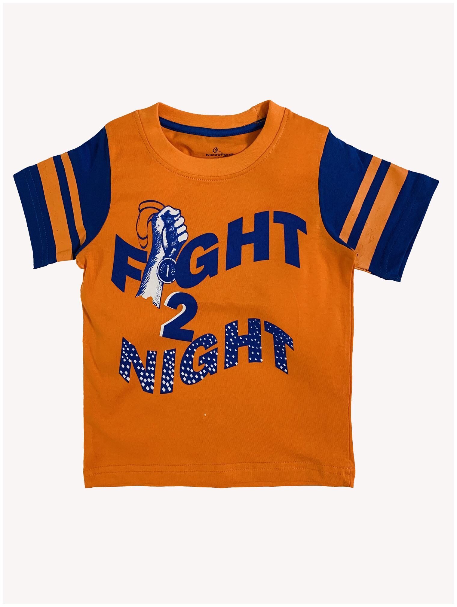 

KiddoPanti Boy Cotton Printed T-shirt - Orange