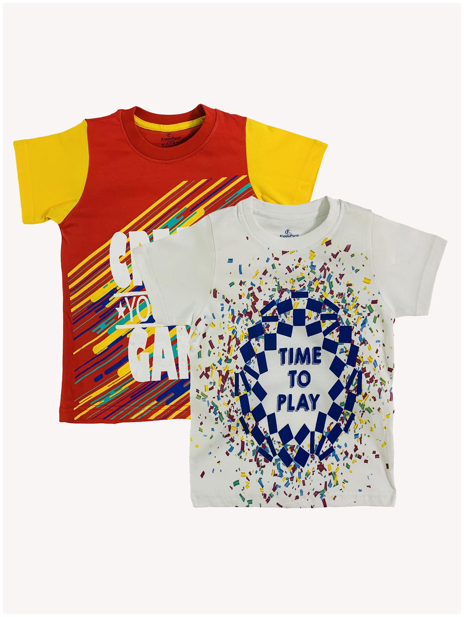 

KiddoPanti Boy Cotton Printed T-shirt - Multi