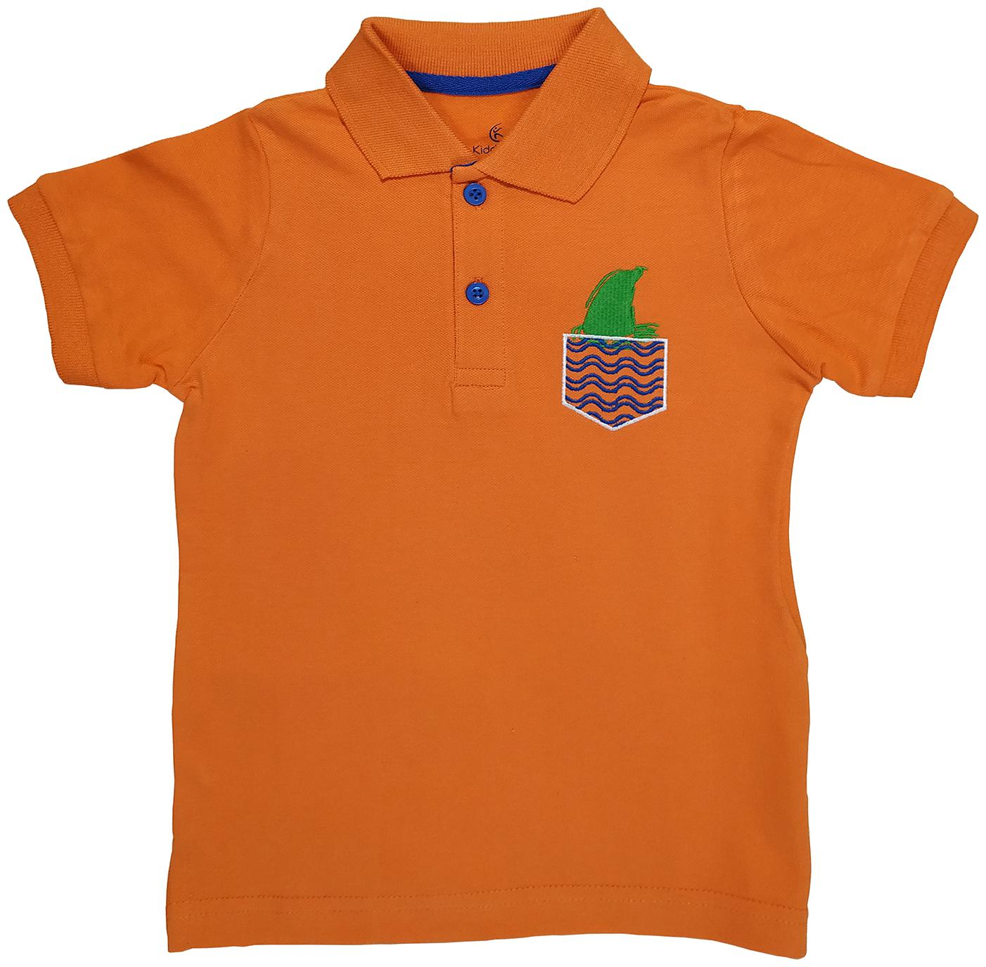 

KiddoPanti Boy Cotton Solid T-shirt - Orange