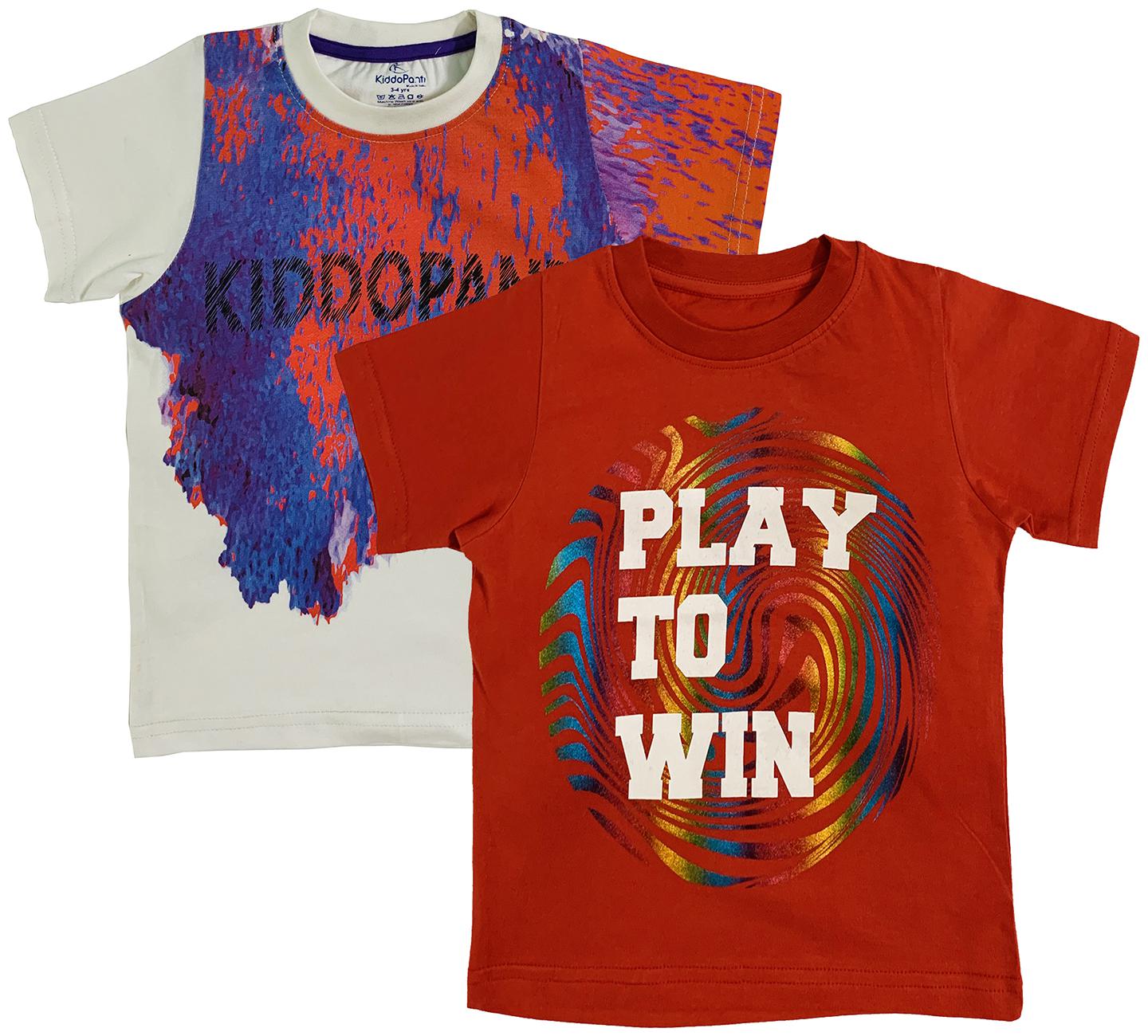 

KiddoPanti Boy Cotton Printed T-shirt - Multi