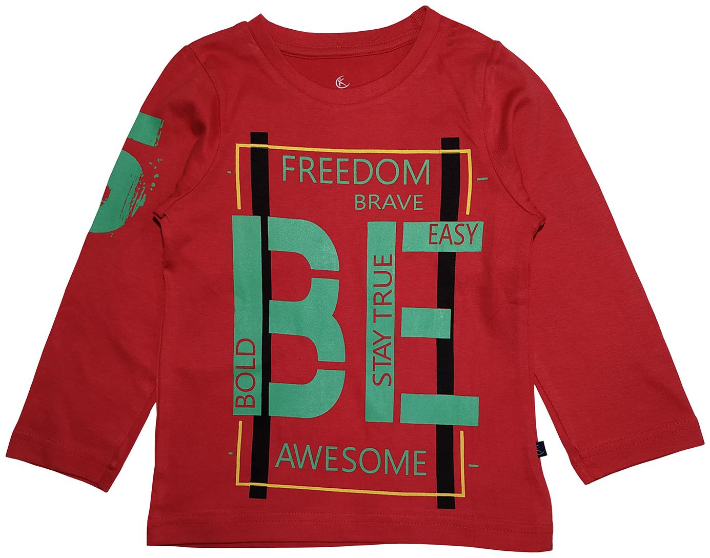 

KiddoPanti Boy Cotton Printed T-shirt - Red