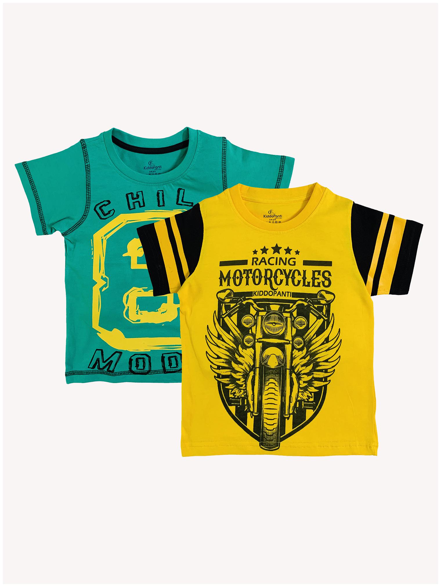 

KiddoPanti Boy Cotton Printed T-shirt - Multi