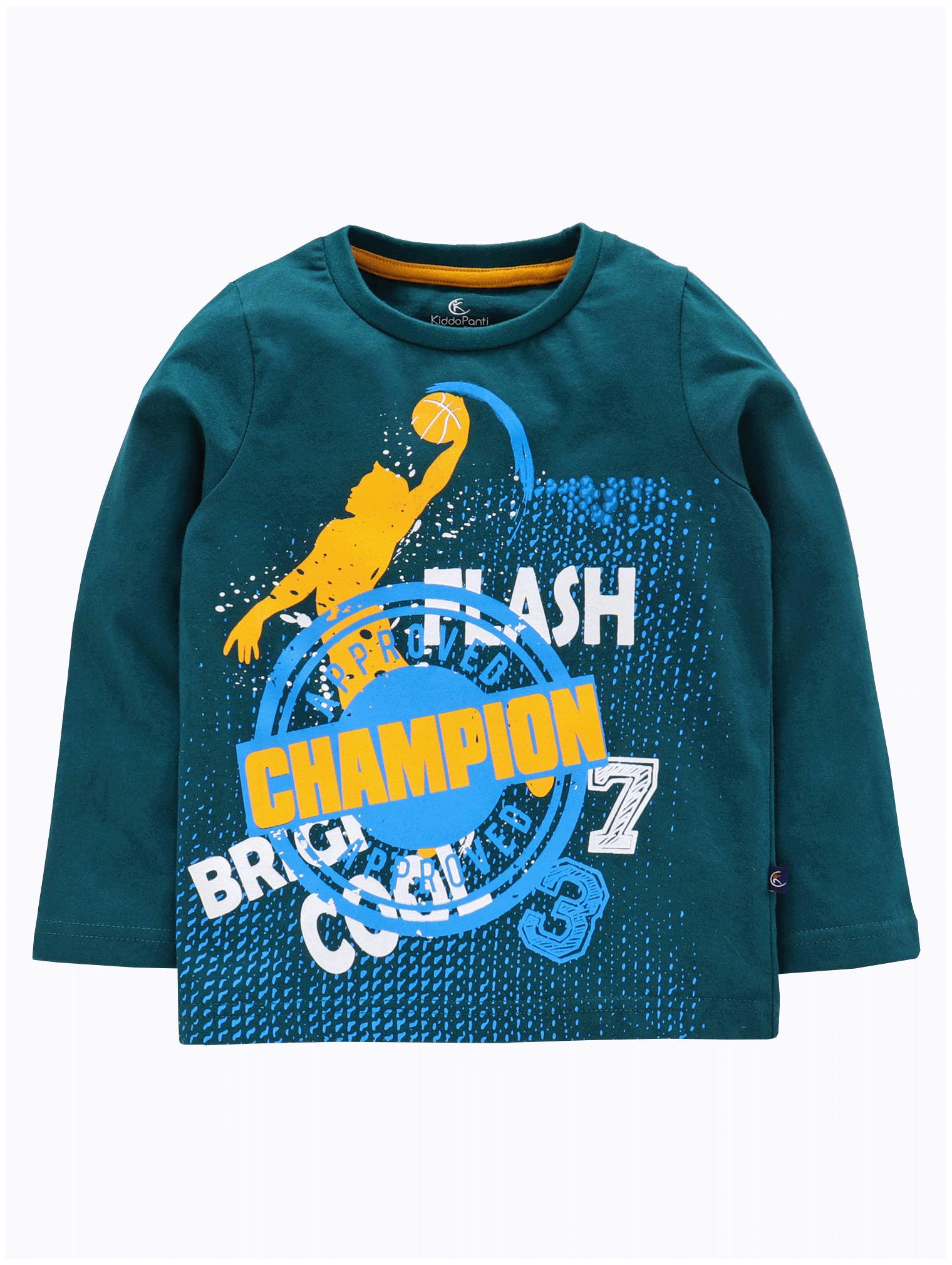 

KiddoPanti Boy Cotton Printed T-shirt - Green
