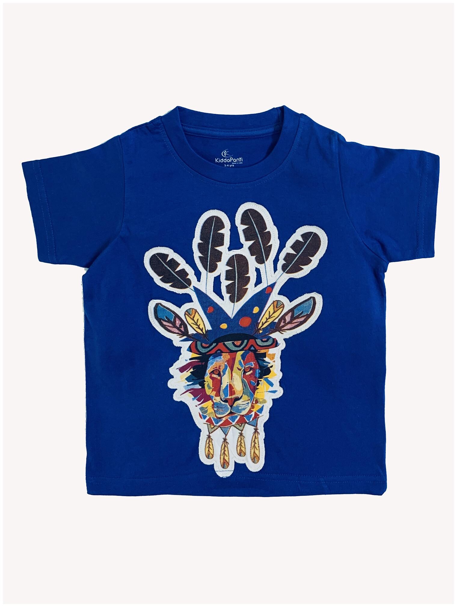 

KiddoPanti Boy Cotton Printed T-shirt - Blue
