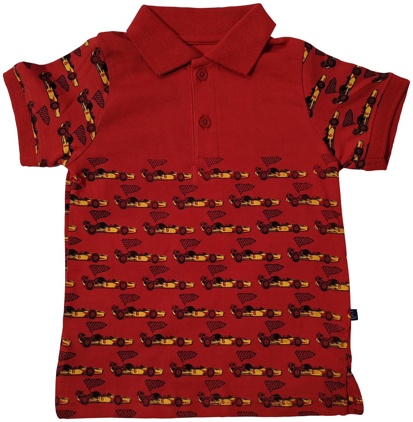 

KiddoPanti Boy Cotton Printed T-shirt - Red