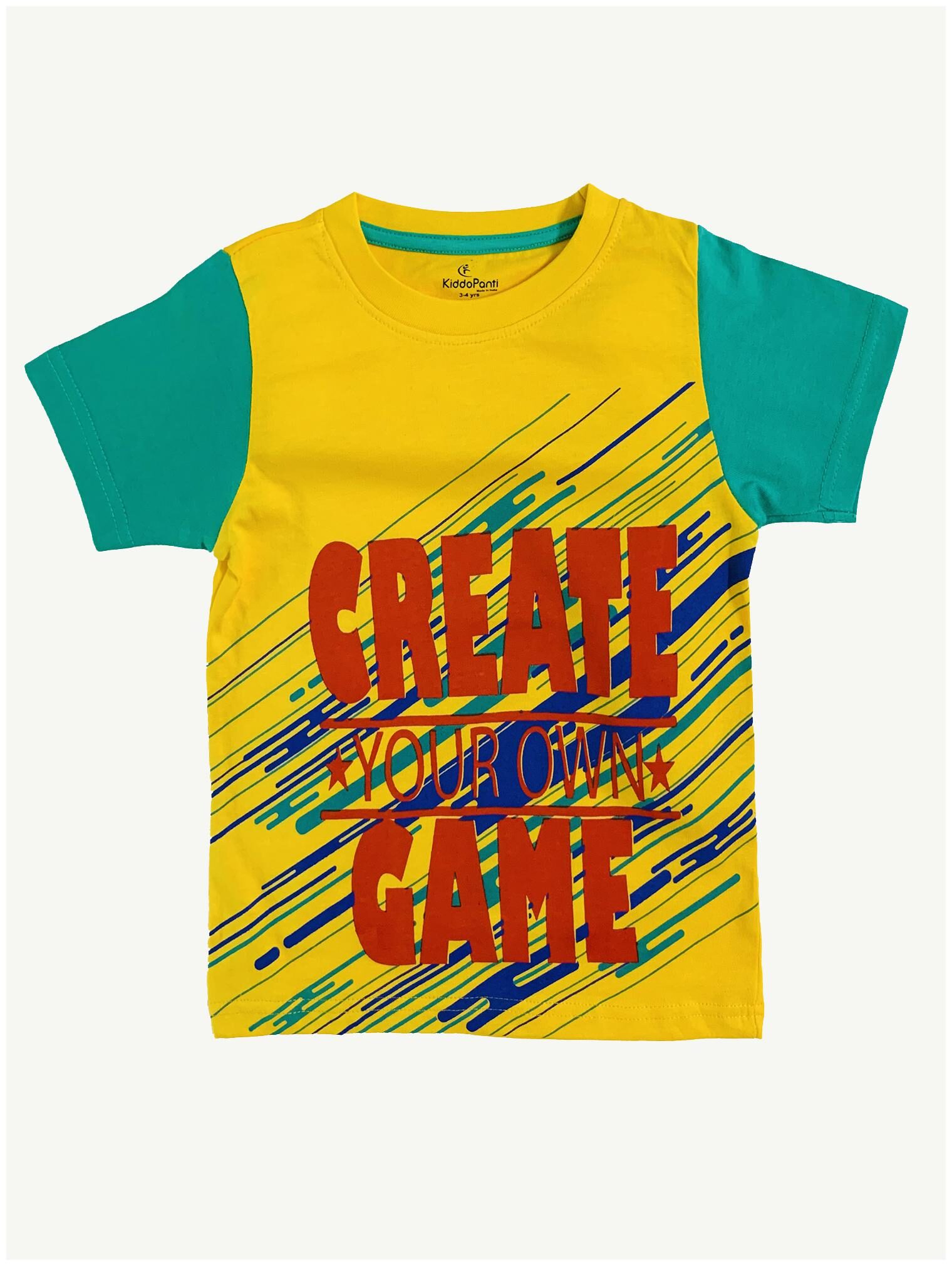 

KiddoPanti Boy Cotton Printed T-shirt - Yellow