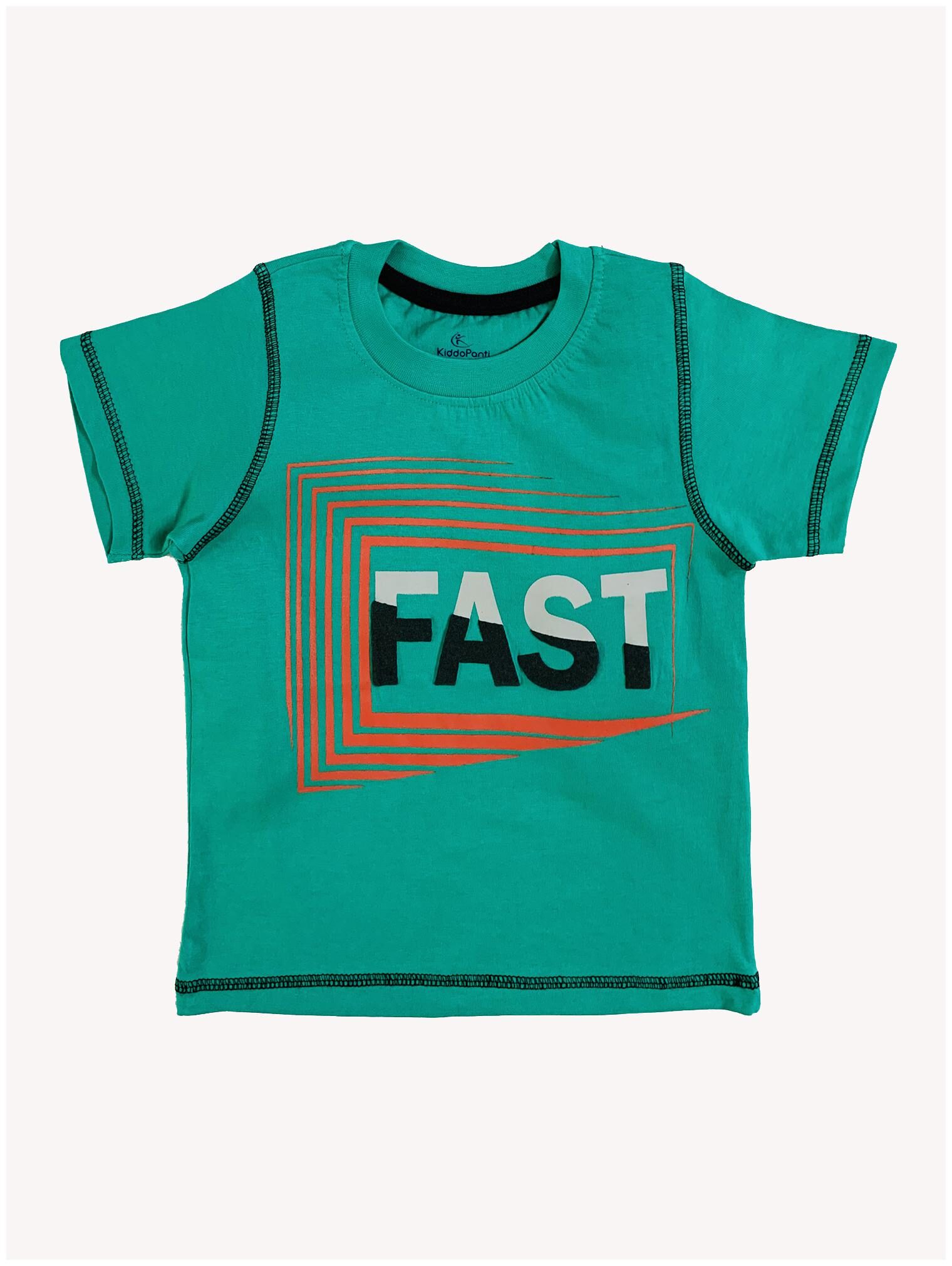 

KiddoPanti Boy Cotton Printed T-shirt - Green