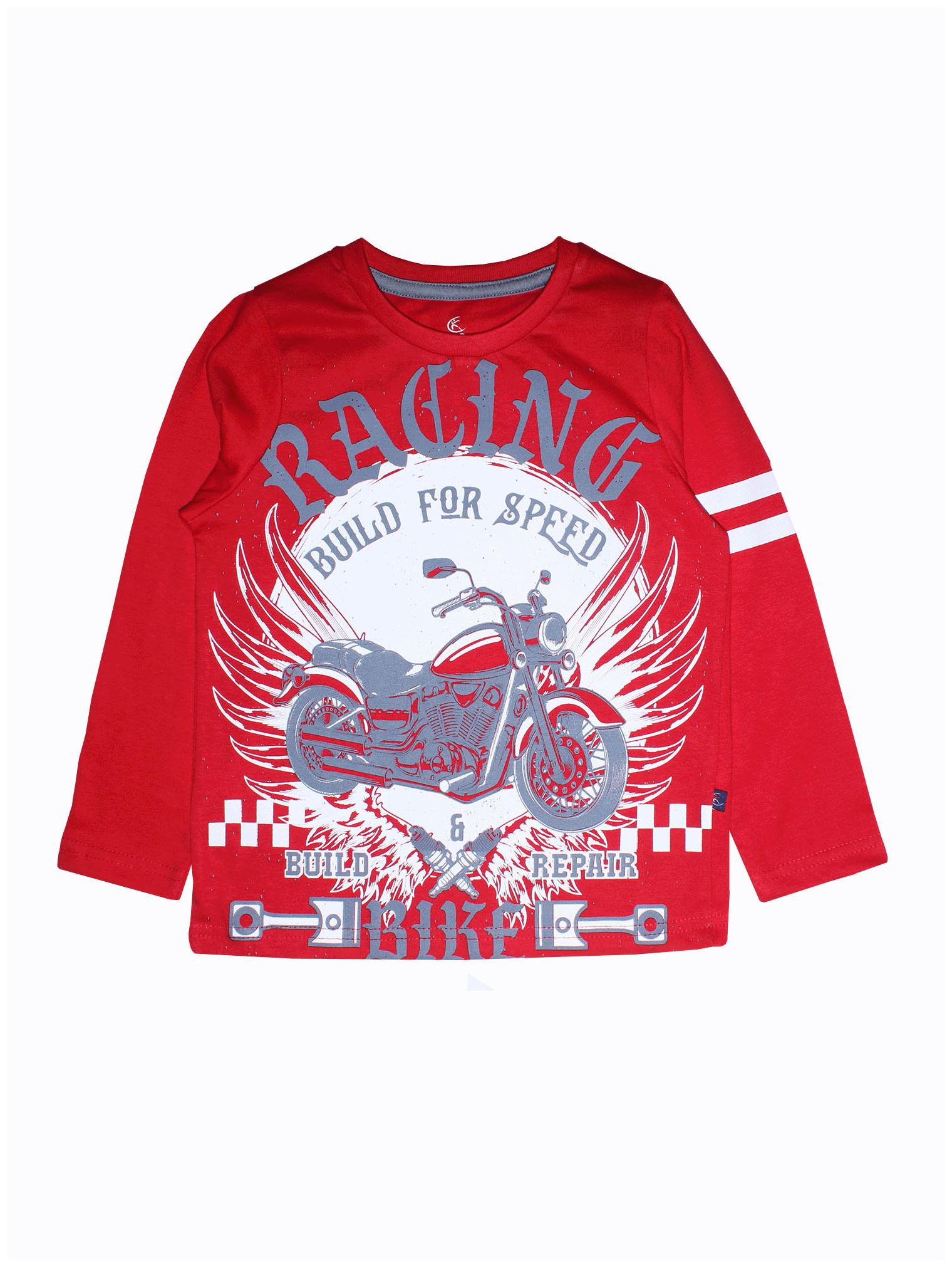 

KiddoPanti Boy Cotton Printed T-shirt - Red