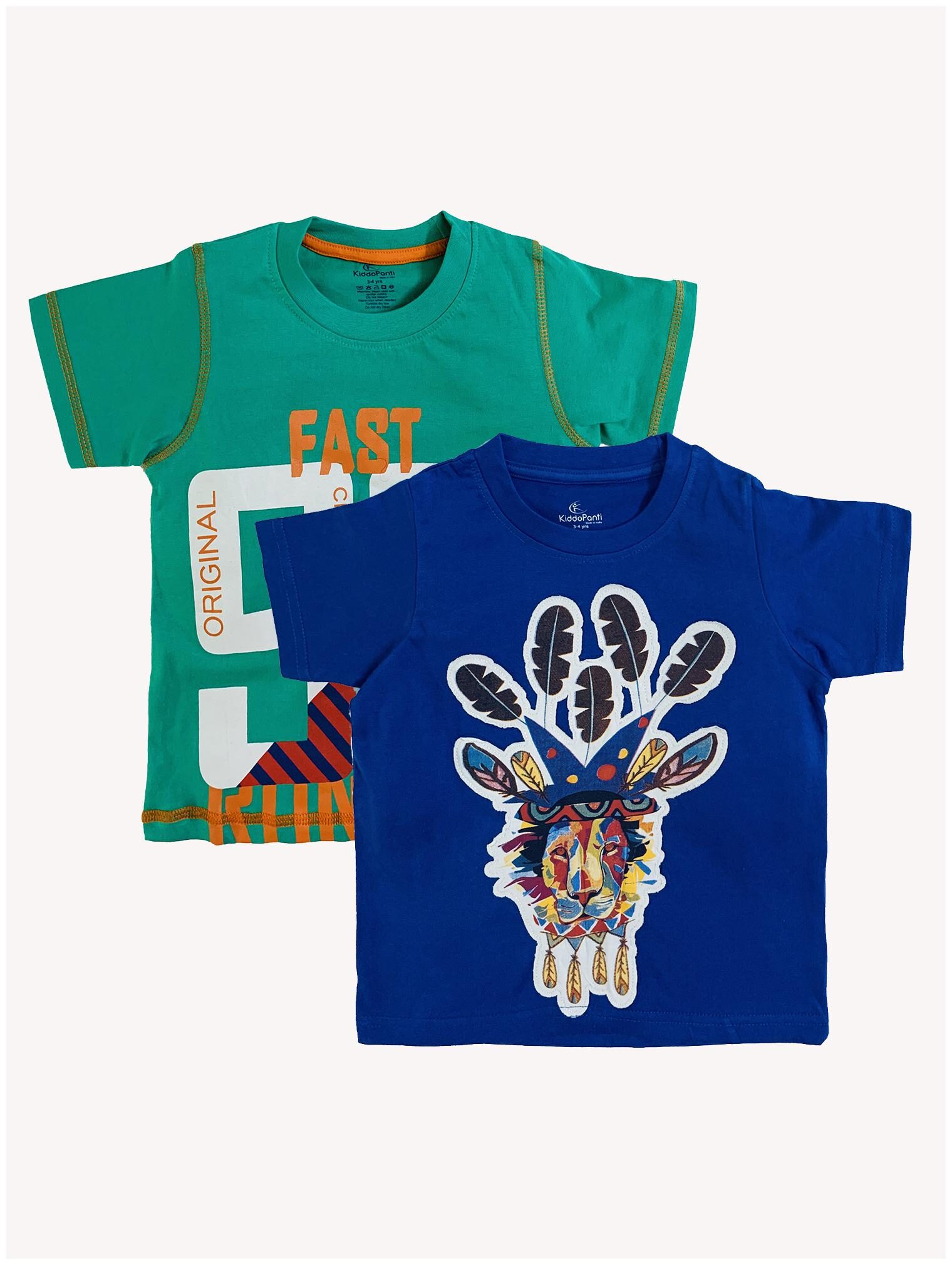 

KiddoPanti Boy Cotton Printed T-shirt - Multi