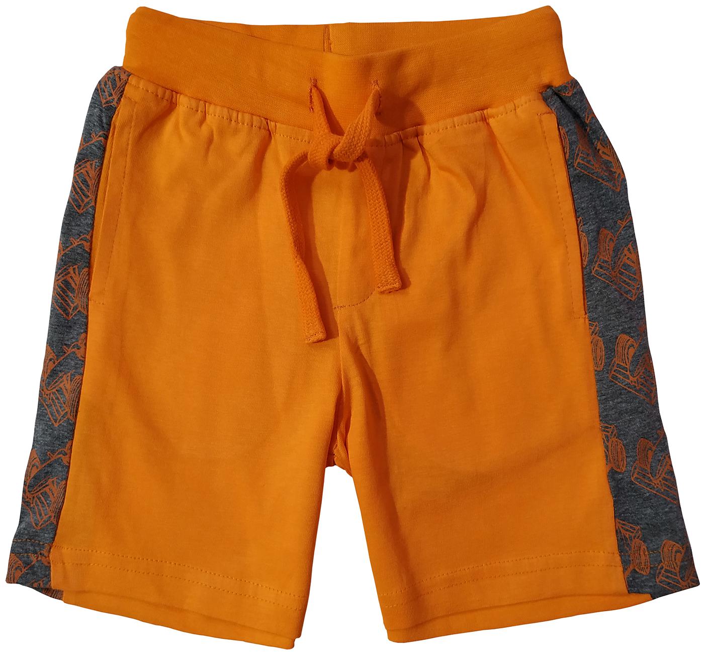

KiddoPanti Boys Knit shorts with F1 Car AOP Cut and Sew Panel (Orange)