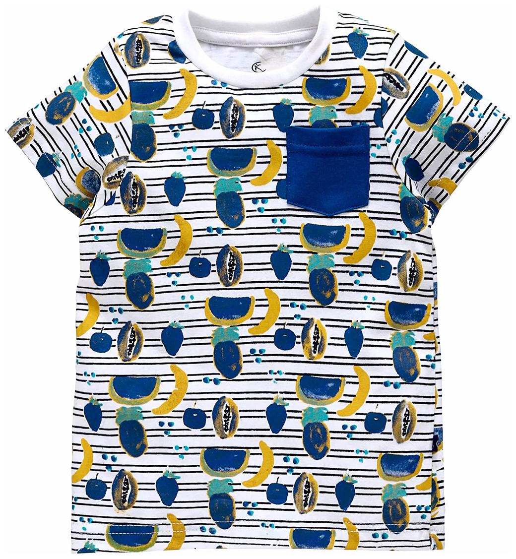 

KiddoPanti Boy Cotton Printed T-shirt - White