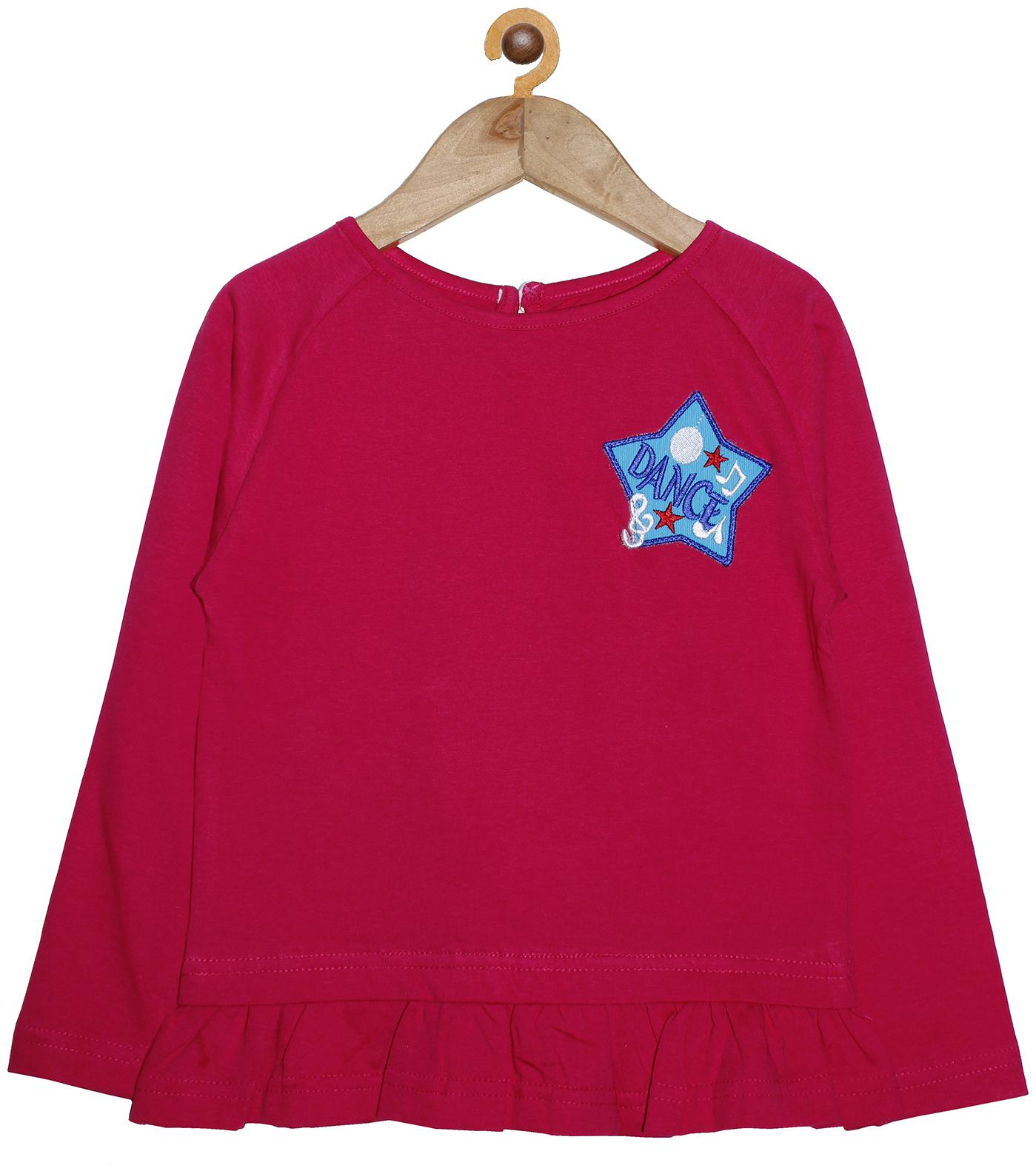 

KiddoPanti Girl Cotton Solid Top - Pink