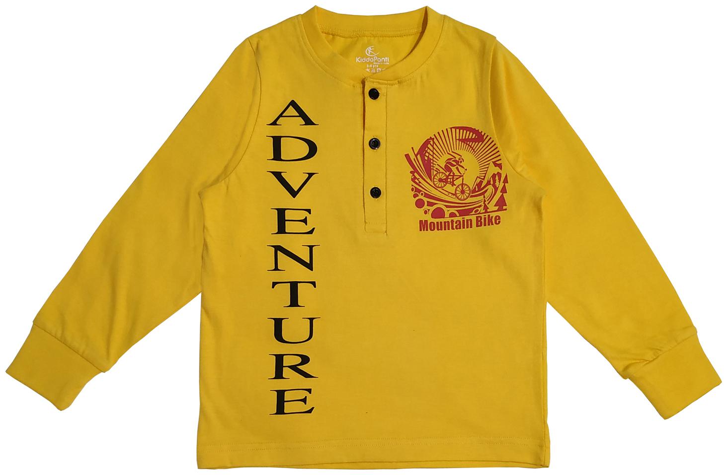 

KiddoPanti Boy Cotton Printed T-shirt - Yellow