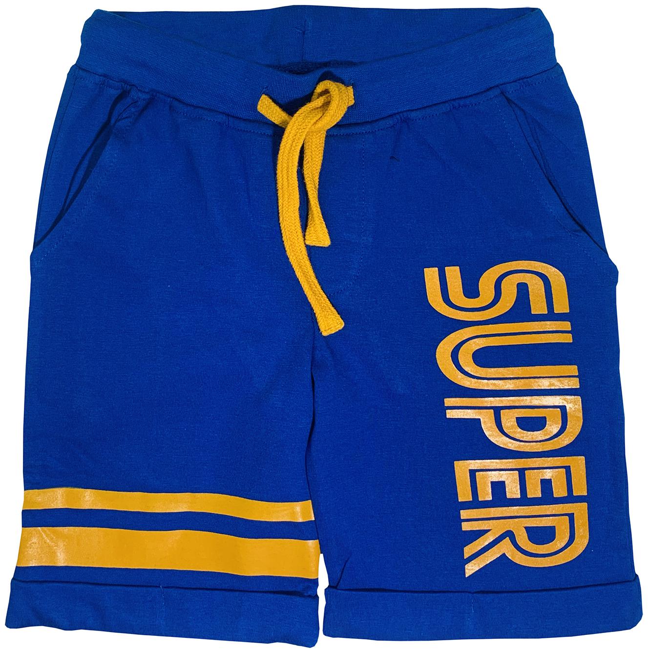 

KiddoPanti Cotton Blue Printed Shorts For Boy
