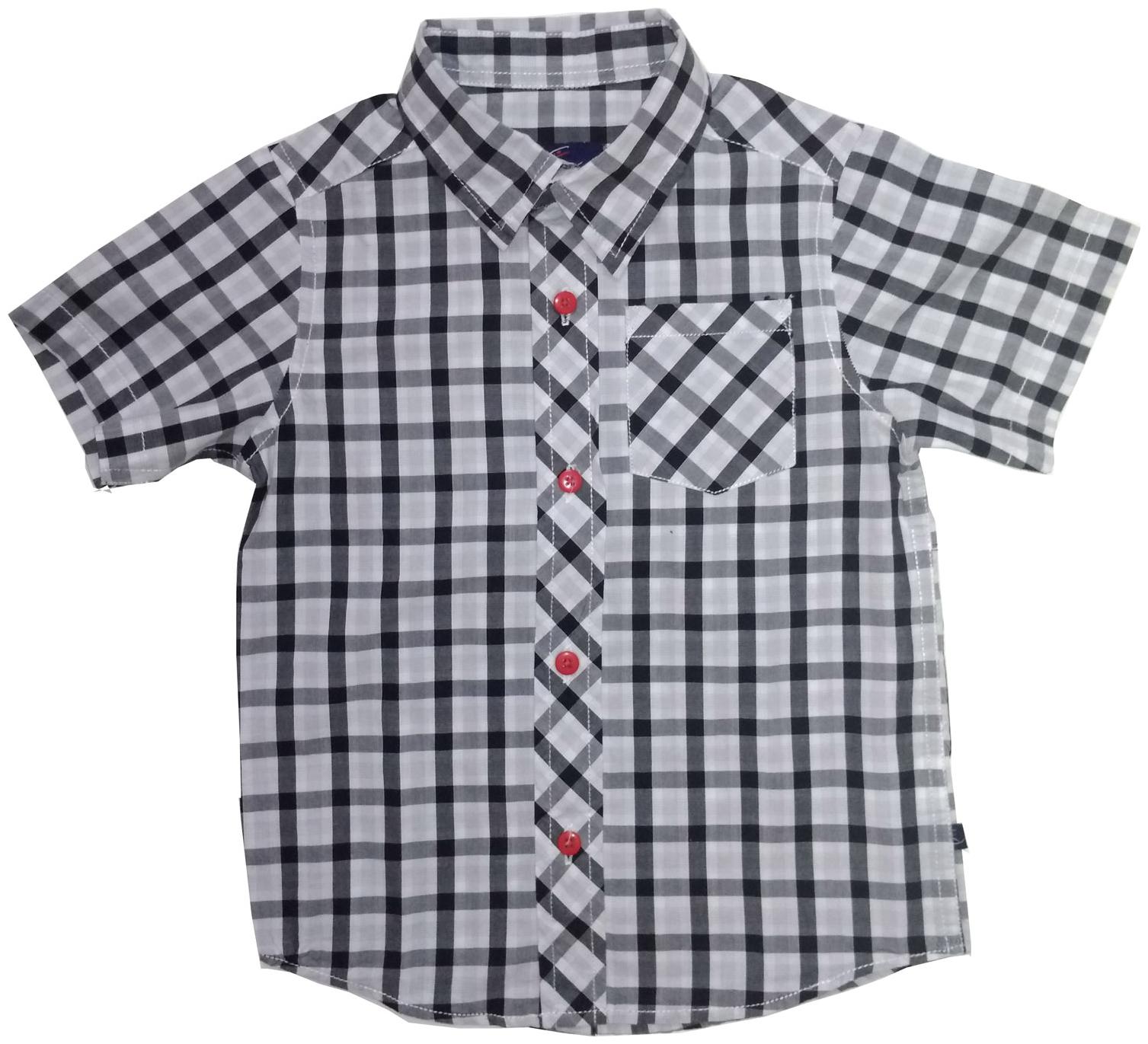 

KiddoPanti Boy Cotton Checked Shirt Grey Blue