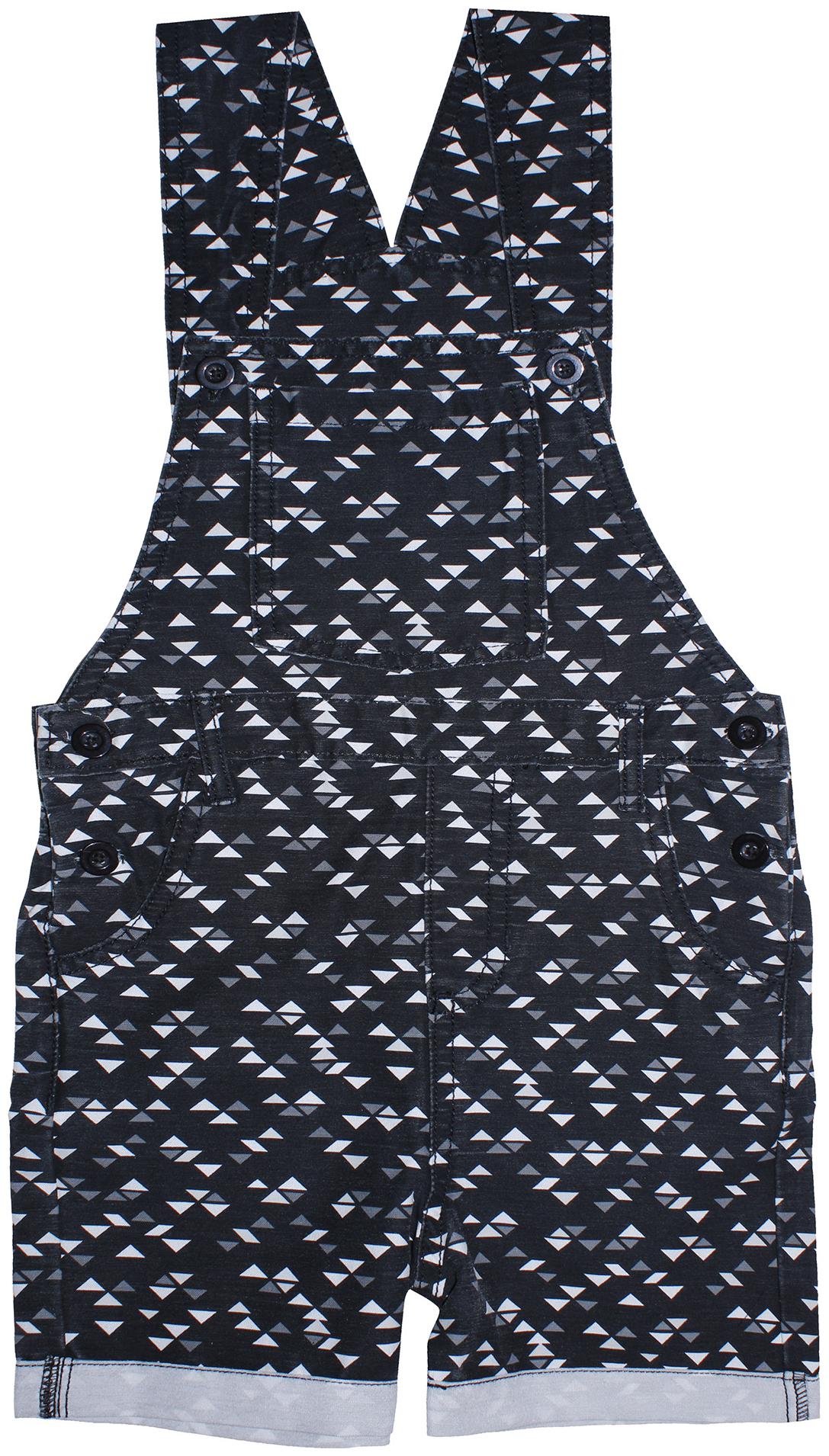 

KiddoPanti Cotton Printed Blue Color Dungaree Shorts For Boy