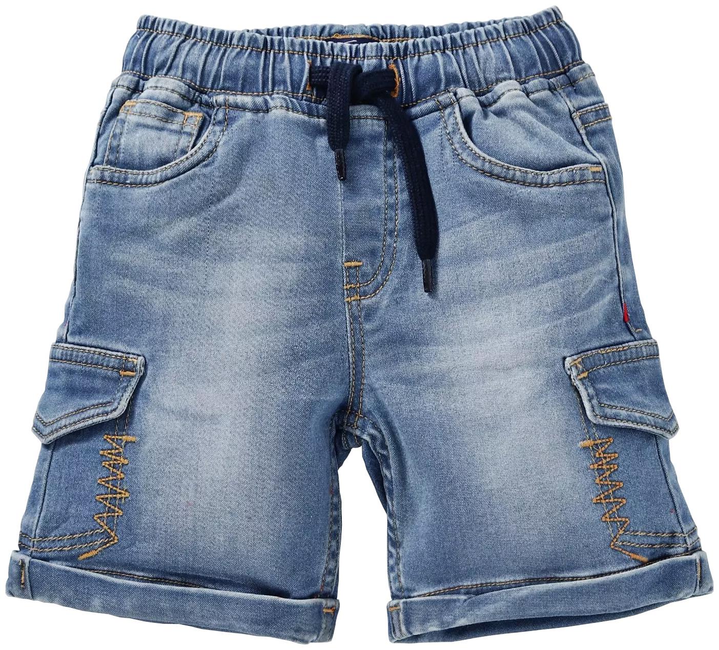 

KiddoPanti Denim Cargo shorts For Boys with Embroidery (Blue)
