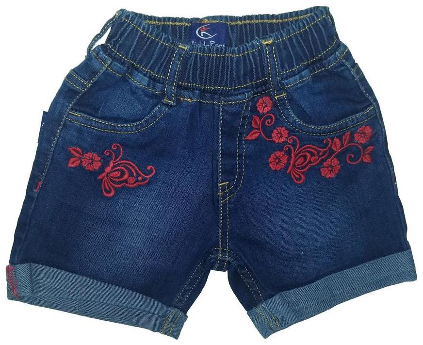 

KiddoPanti Girl Denim Embroidered Denim shorts - Blue
