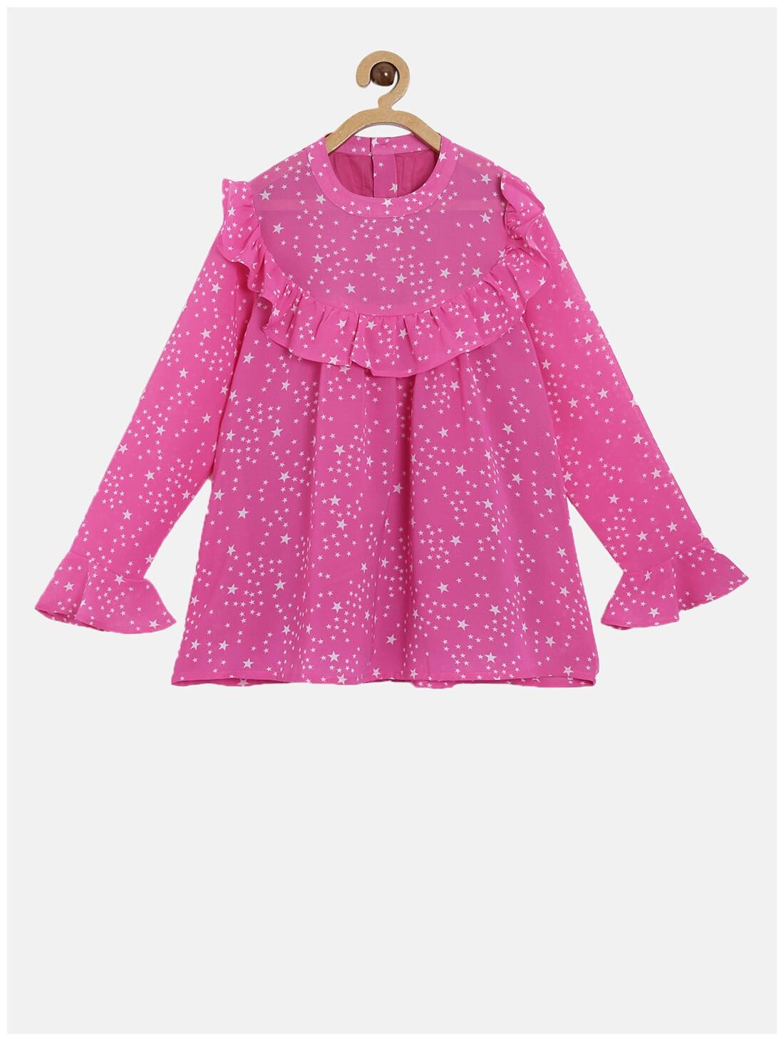 

KiddoPanti Girl Polyester Printed Top - Pink