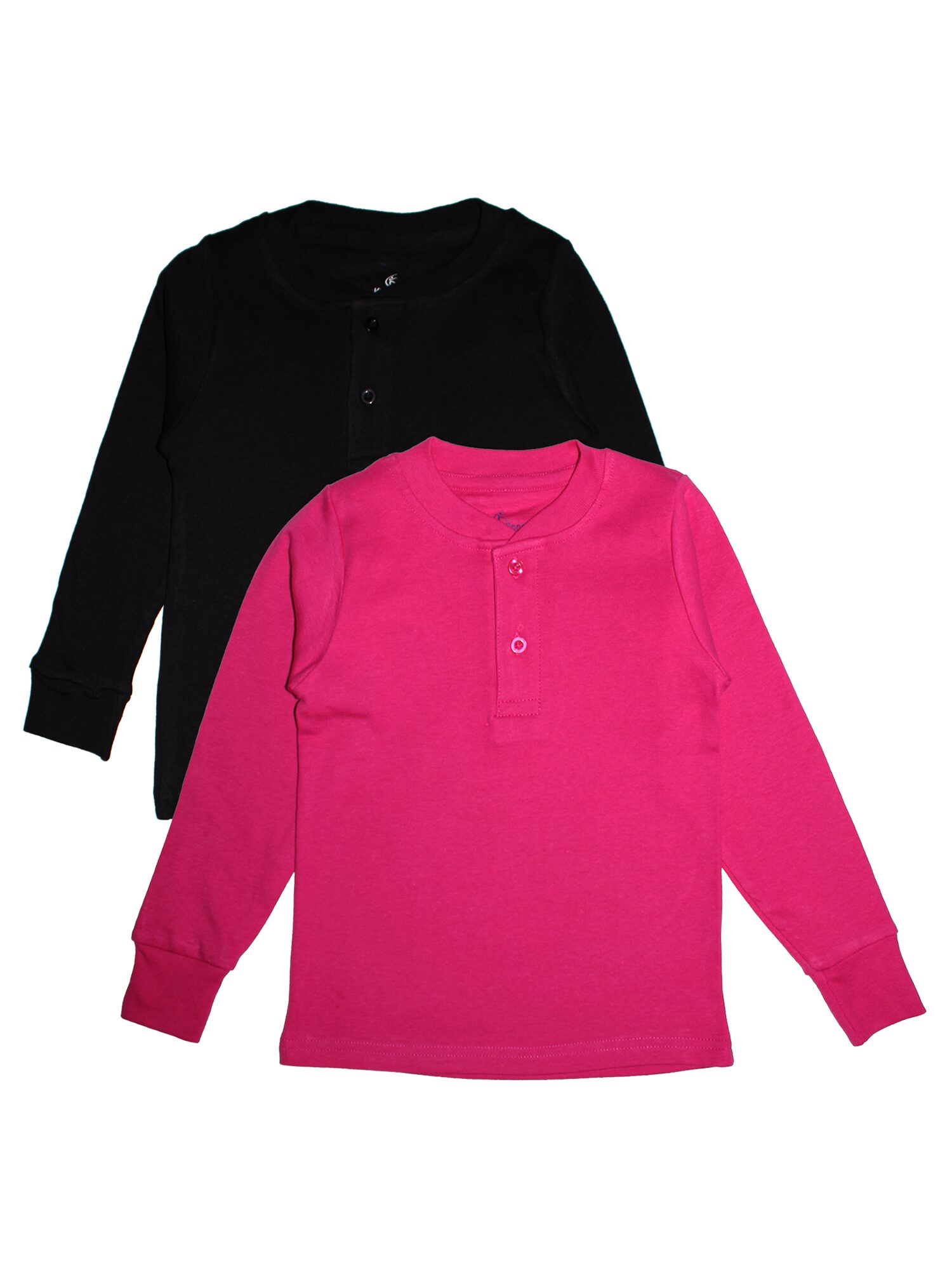 

KiddoPanti Girl Cotton Solid T shirt - Pink Black