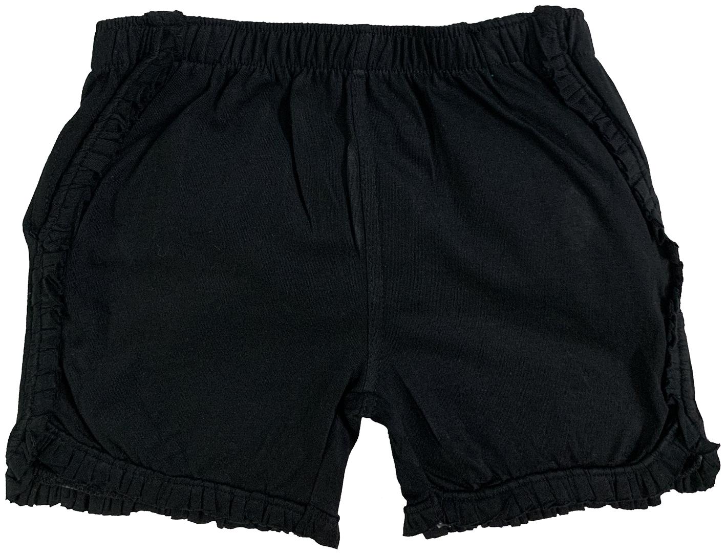 

KiddoPanti Girl Cotton Solid Regular shorts - Black