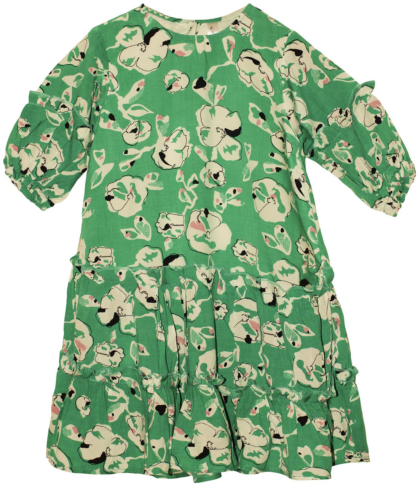 

KiddoPanti Green Cotton 3 4th Sleeves Knee Length Winter Frock ( Pack of 1 )