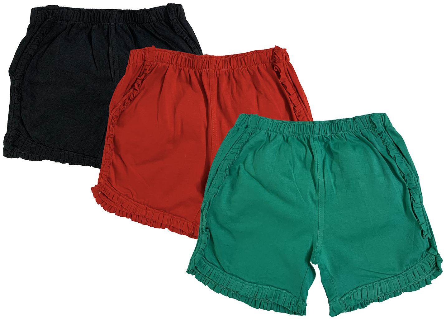 

KiddoPanti Girl Cotton Solid Regular shorts - Multi