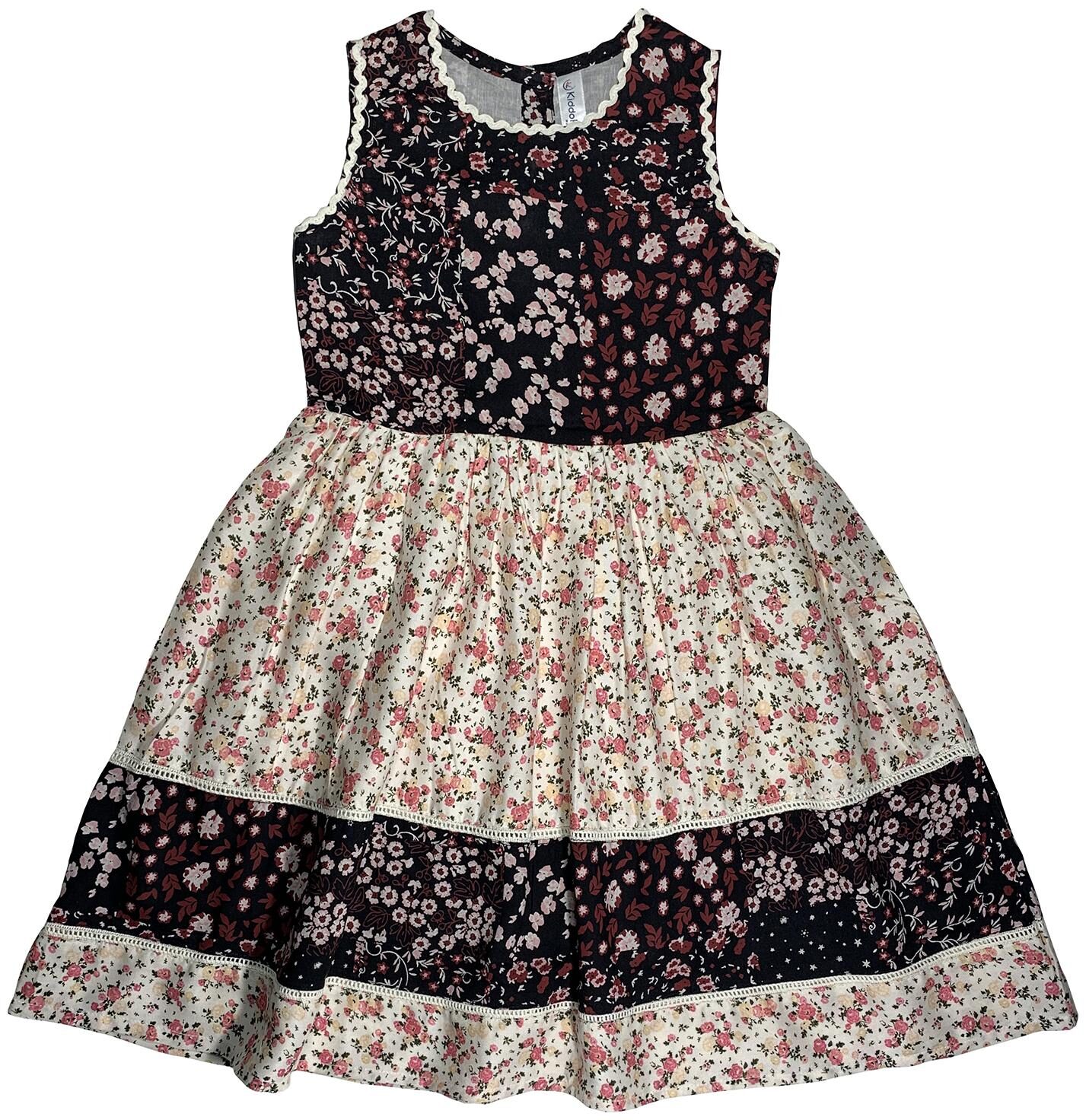 

KiddoPanti Multi Rayon Sleeveless Knee Length Princess Frock ( Pack of 1 )
