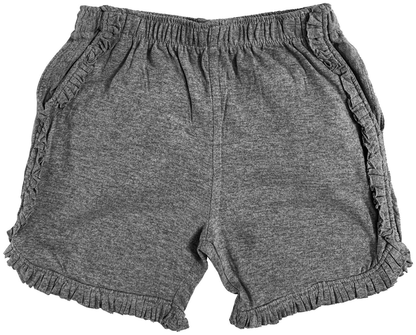 

KiddoPanti Girl Cotton Solid Regular shorts - Grey