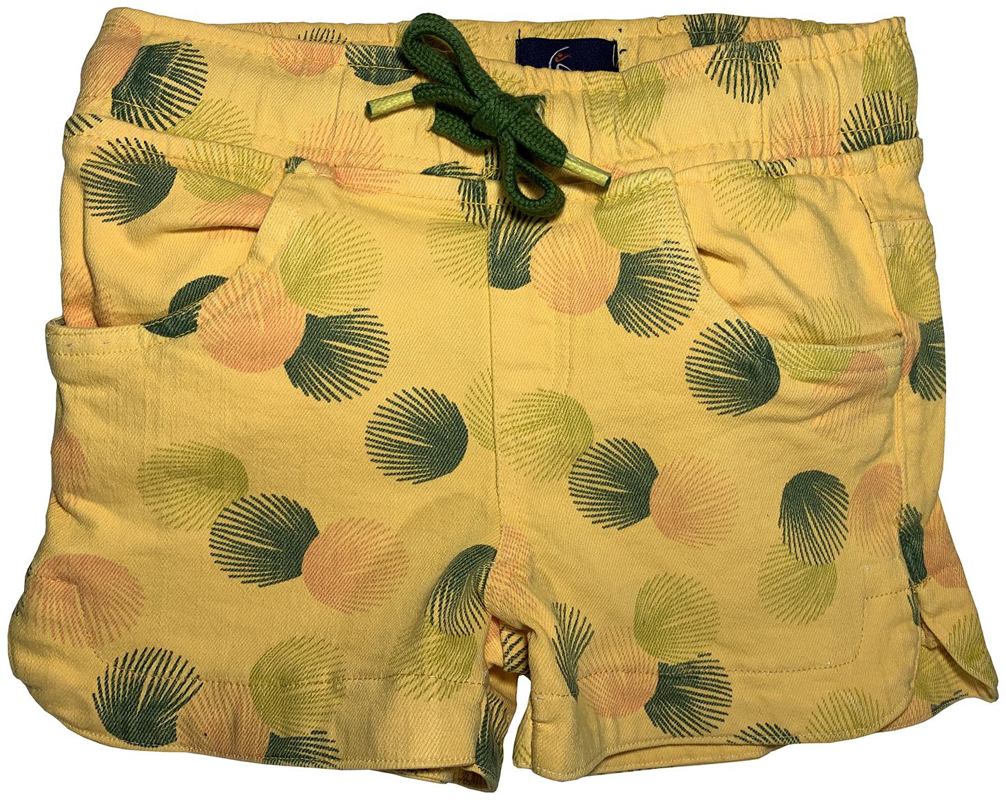 

KiddoPanti Girl Denim Printed Denim shorts - Yellow