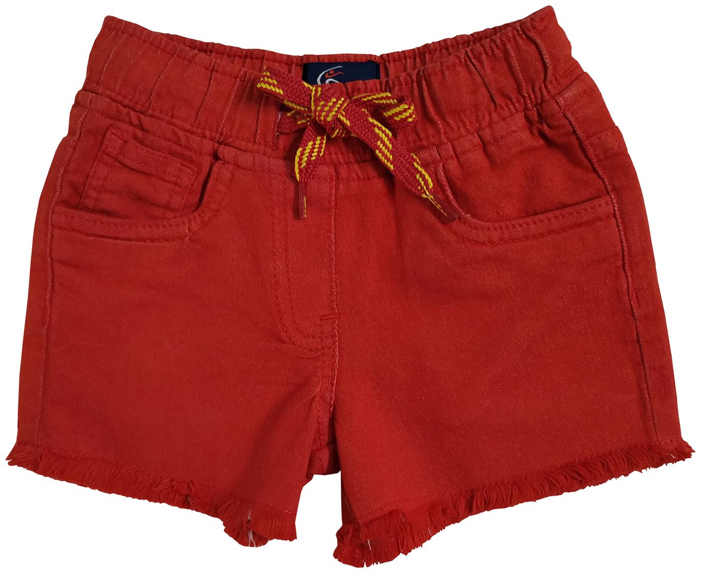 

KiddoPanti Girl Denim Solid Denim shorts - Red