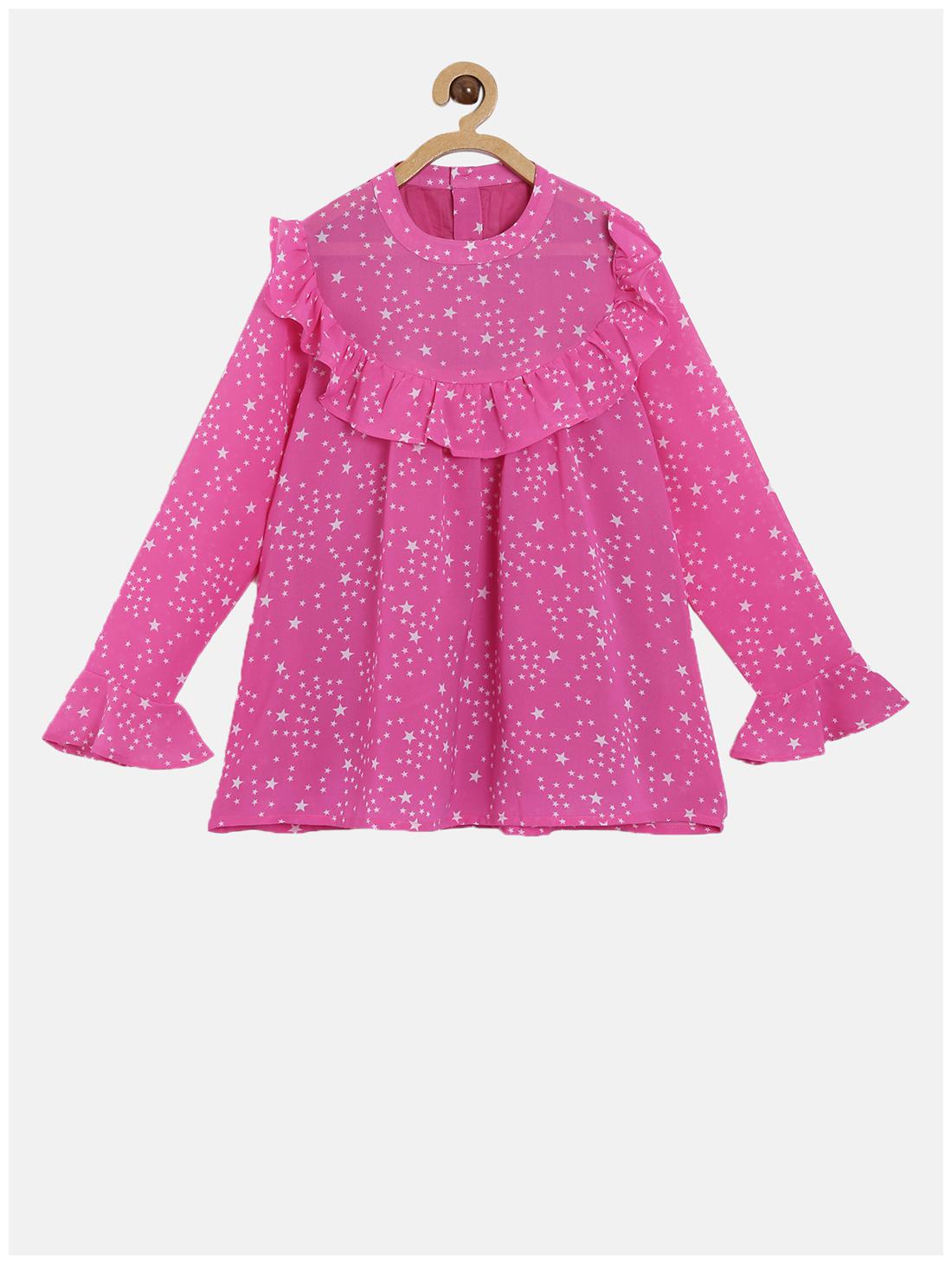 

KiddoPanti Girl Polyester Printed Top - Pink
