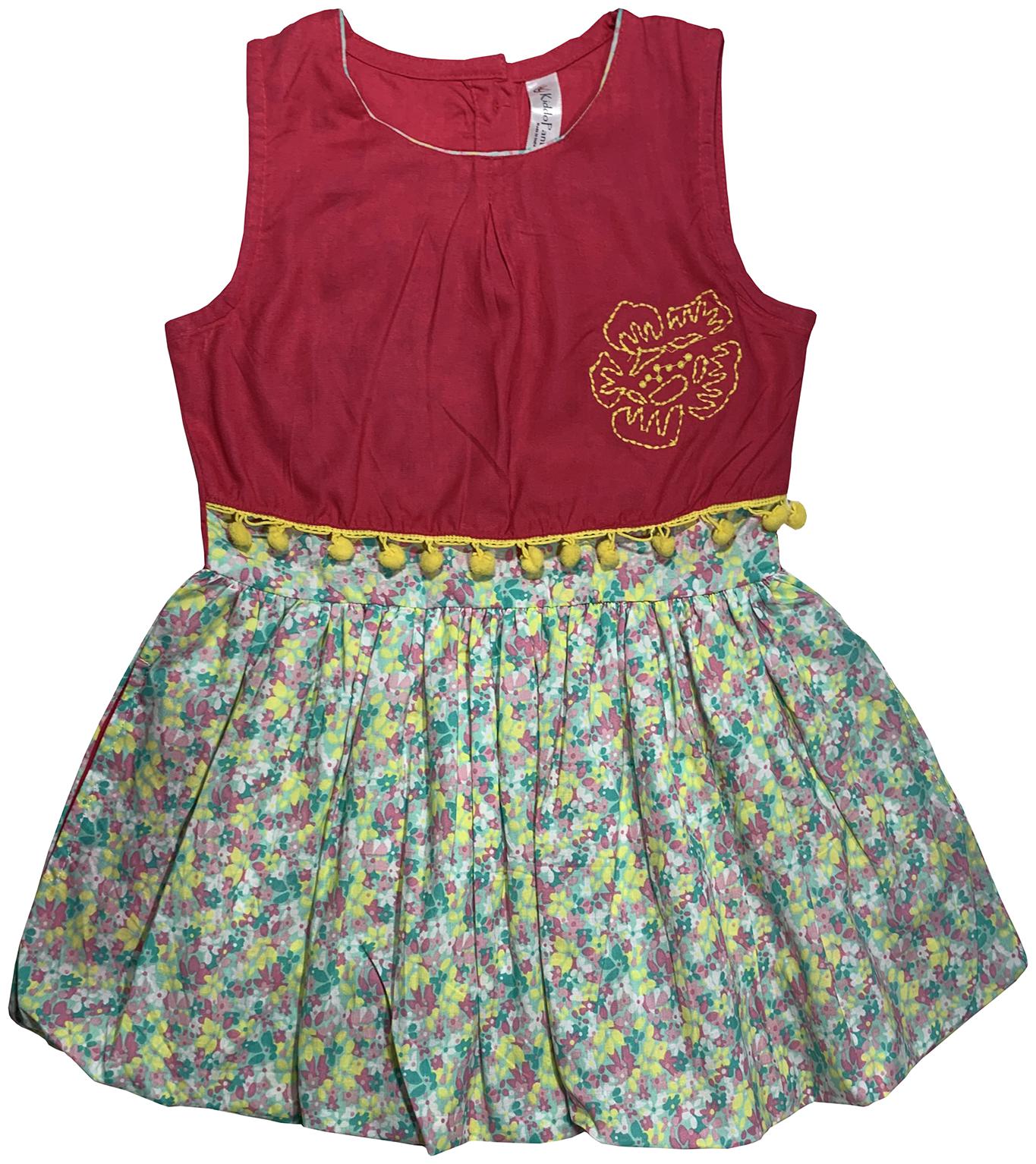 

KiddoPanti Multi Cotton Sleeveless Knee Length Princess Frock ( Pack of 1 )