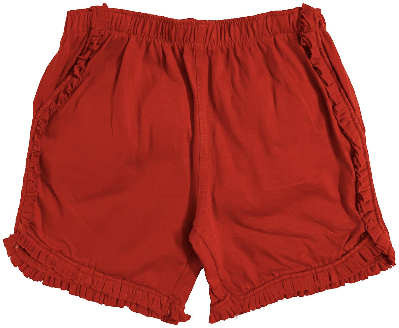 

KiddoPanti Girl Cotton Solid Regular shorts - Red