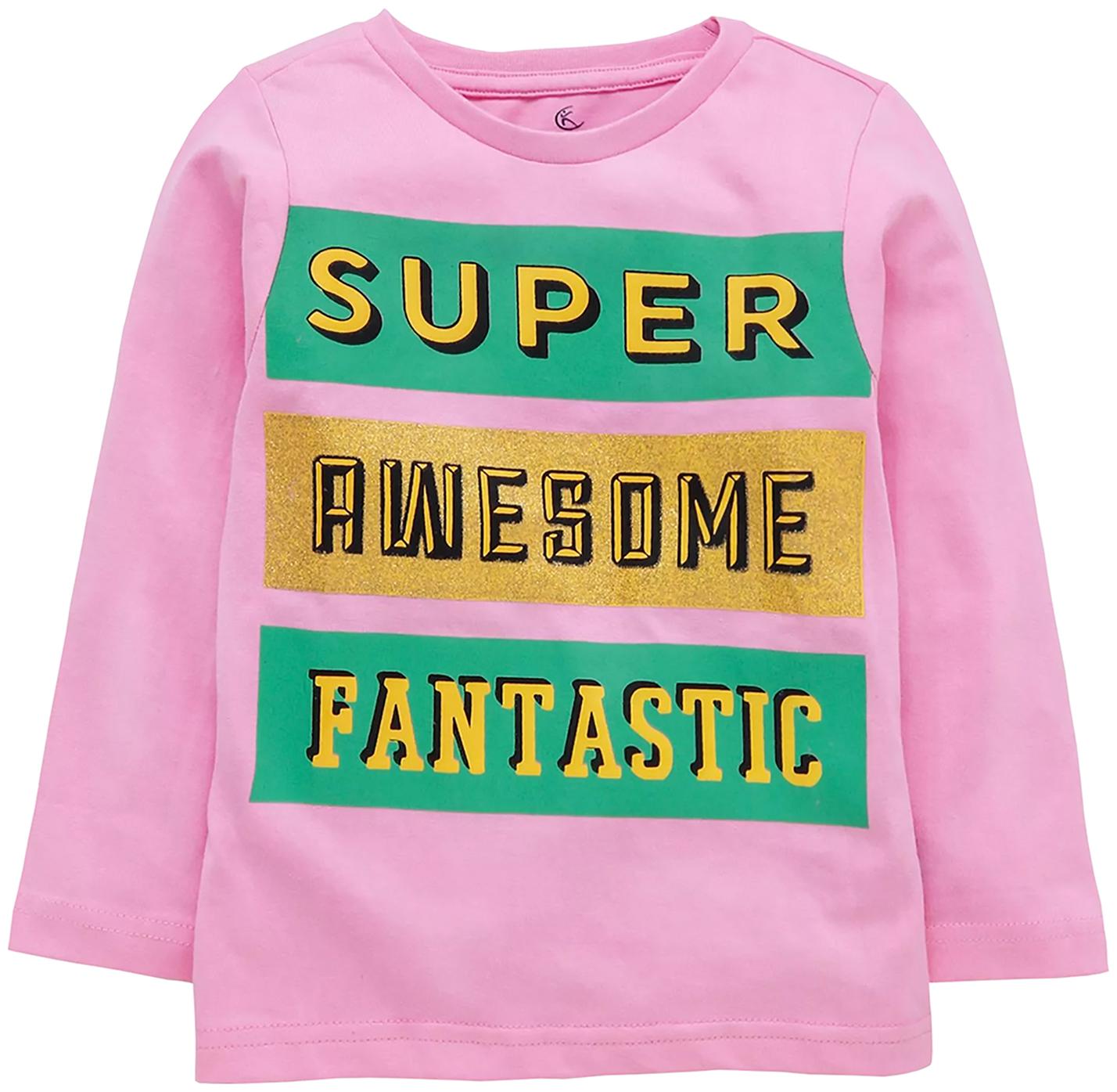 

KiddoPanti Girl Cotton Printed T shirt - Pink