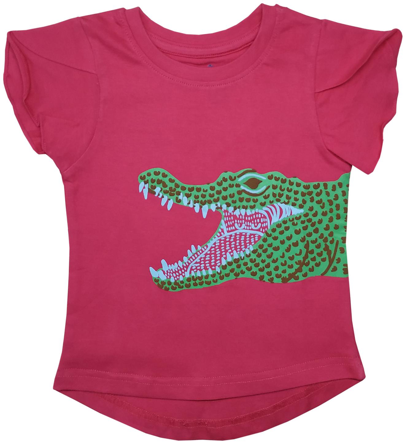 

KiddoPanti Girl Cotton Printed T shirt - Pink