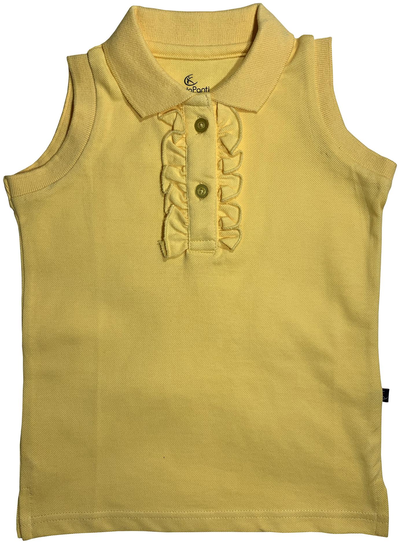 

KiddoPanti Girl Cotton Solid T shirt - Yellow