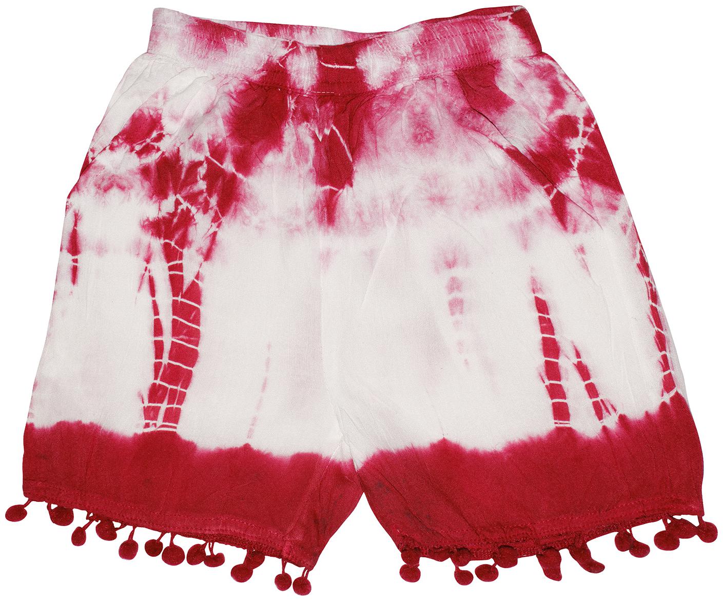 

KiddoPanti Hot Pants Above Knee Casual Fuchsia White