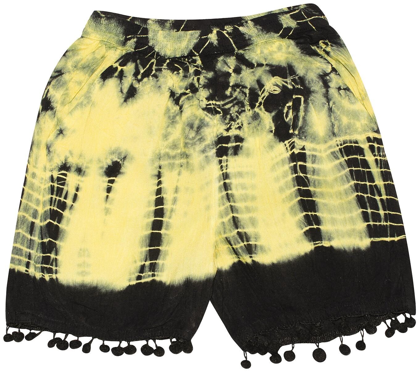 

KiddoPanti Hot Pants Above Knee Casual Yellow Black