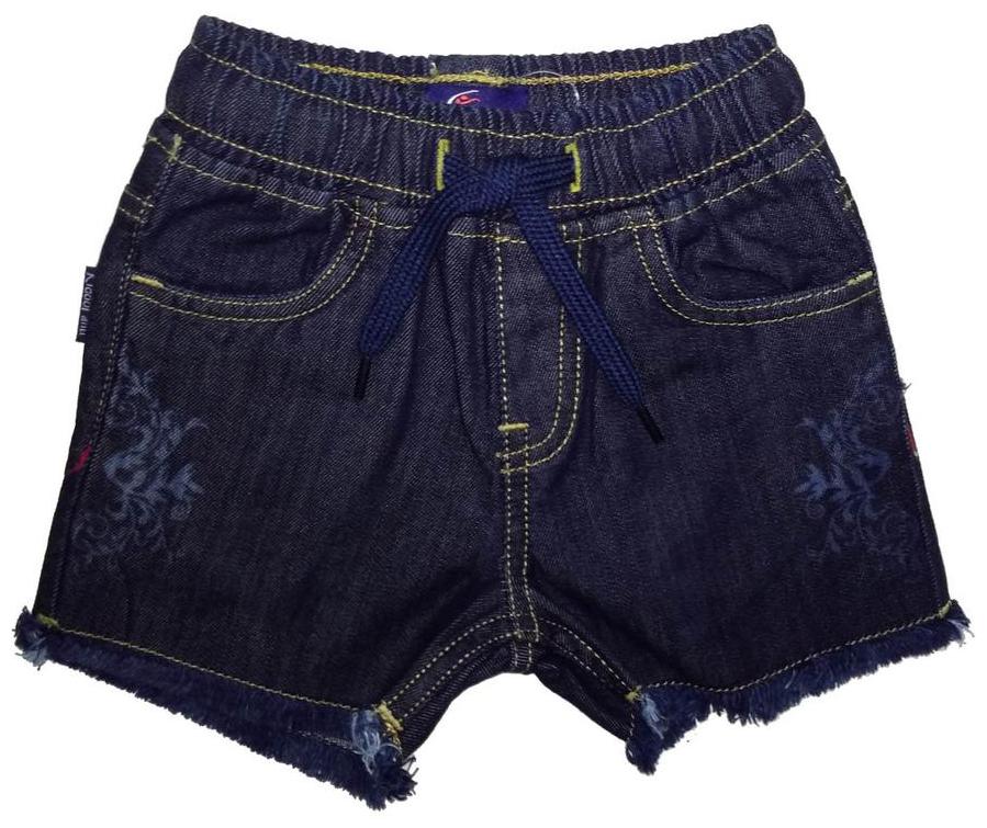 

KiddoPanti Girl Denim Printed Denim shorts - Blue