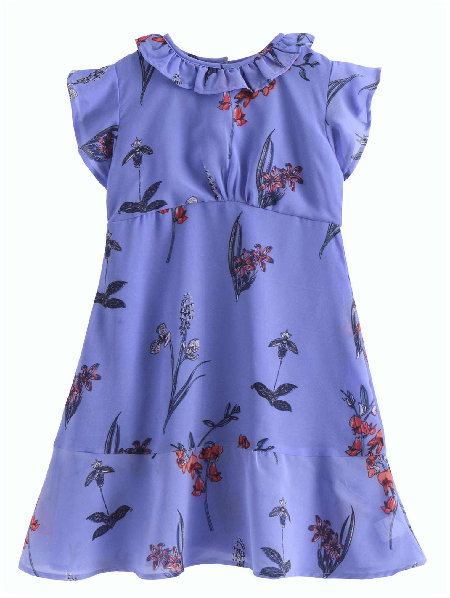 

KiddoPanti Purple Polyester Short Sleeves Knee Length Winter Frock ( Pack of 1 )